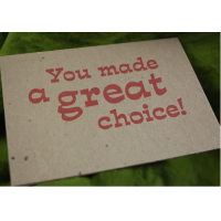 You Made a Great Choice!